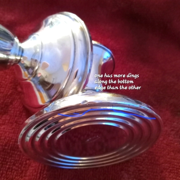 Antique Sterling Silver Candlestick Holders 925 Weighted - Picture 9 of 15